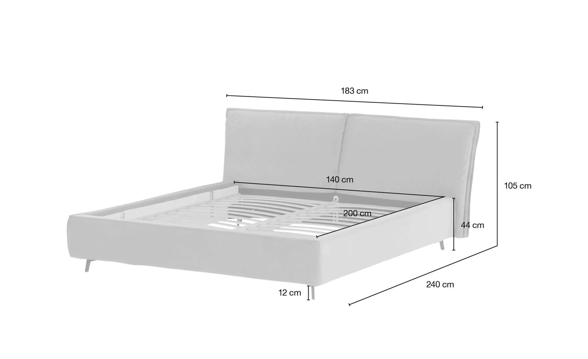 pop Polsterbettgestell  Sunset ¦ gelb ¦ Maße (cm): B: 183 H: 105 Betten > P günstig online kaufen