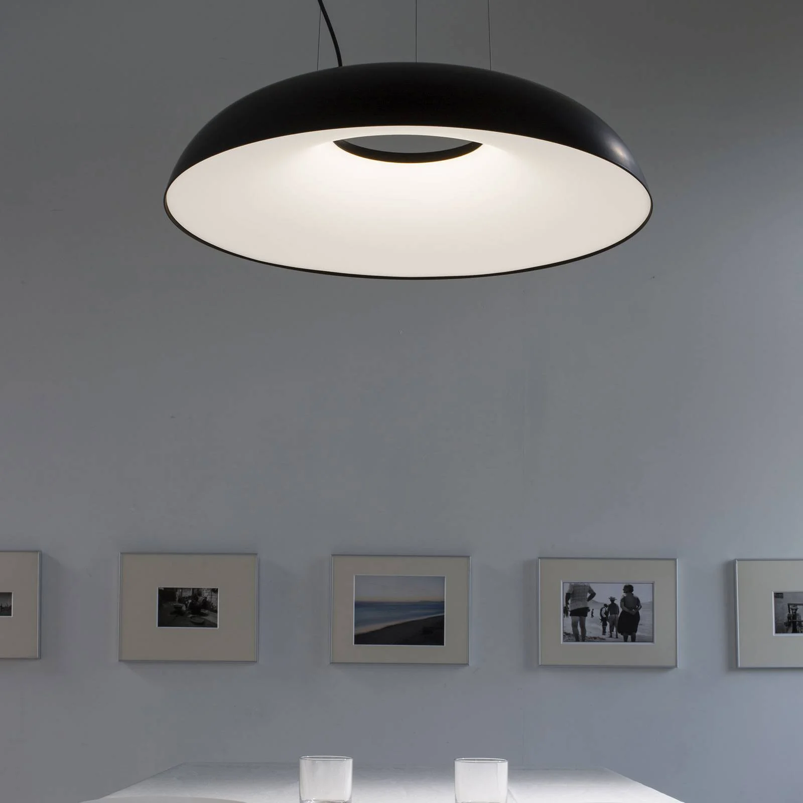Martinelli Luce - Maggiolone LED Pendelleuchte - schwarz/H x Ø 12x60cm/3000 günstig online kaufen
