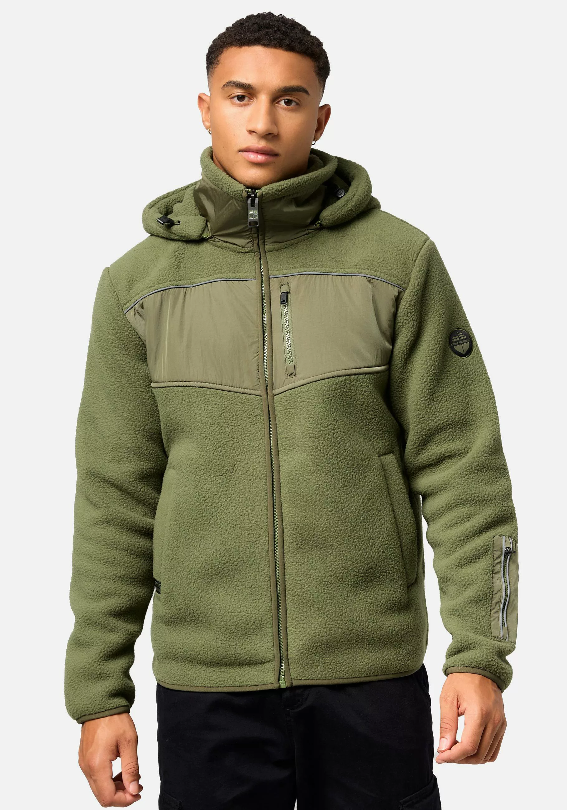 Stone Harbour Fleecejacke "Illian", mit Kapuze, Sportliche Herren Fleece-Ou günstig online kaufen