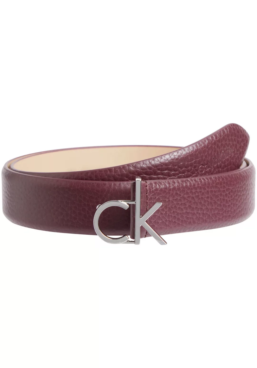 Calvin Klein Ledergürtel "CK LOGO BUCKLE BELT 3.0 PBL", mit Logoprägung als günstig online kaufen