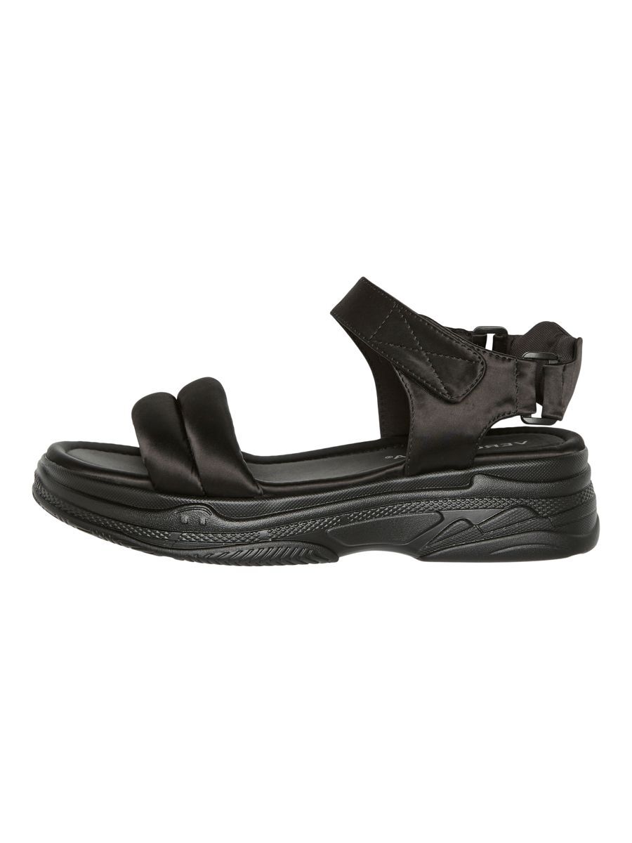 VERO MODA Satin Klettverschluss Sandalen Damen Schwarz günstig online kaufen