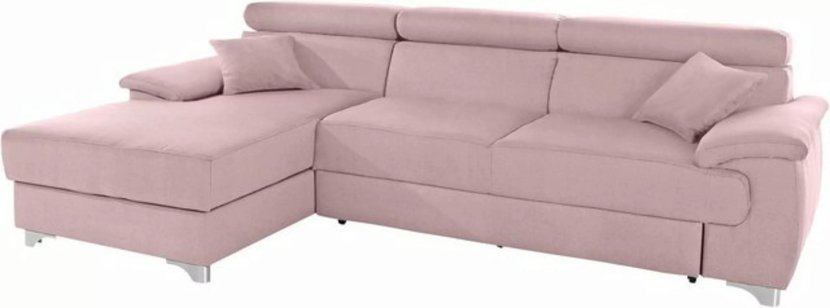 DOMO collection Ecksofa »Trento L-Form«, wahlweise mit Kopfteilverstellung, günstig online kaufen