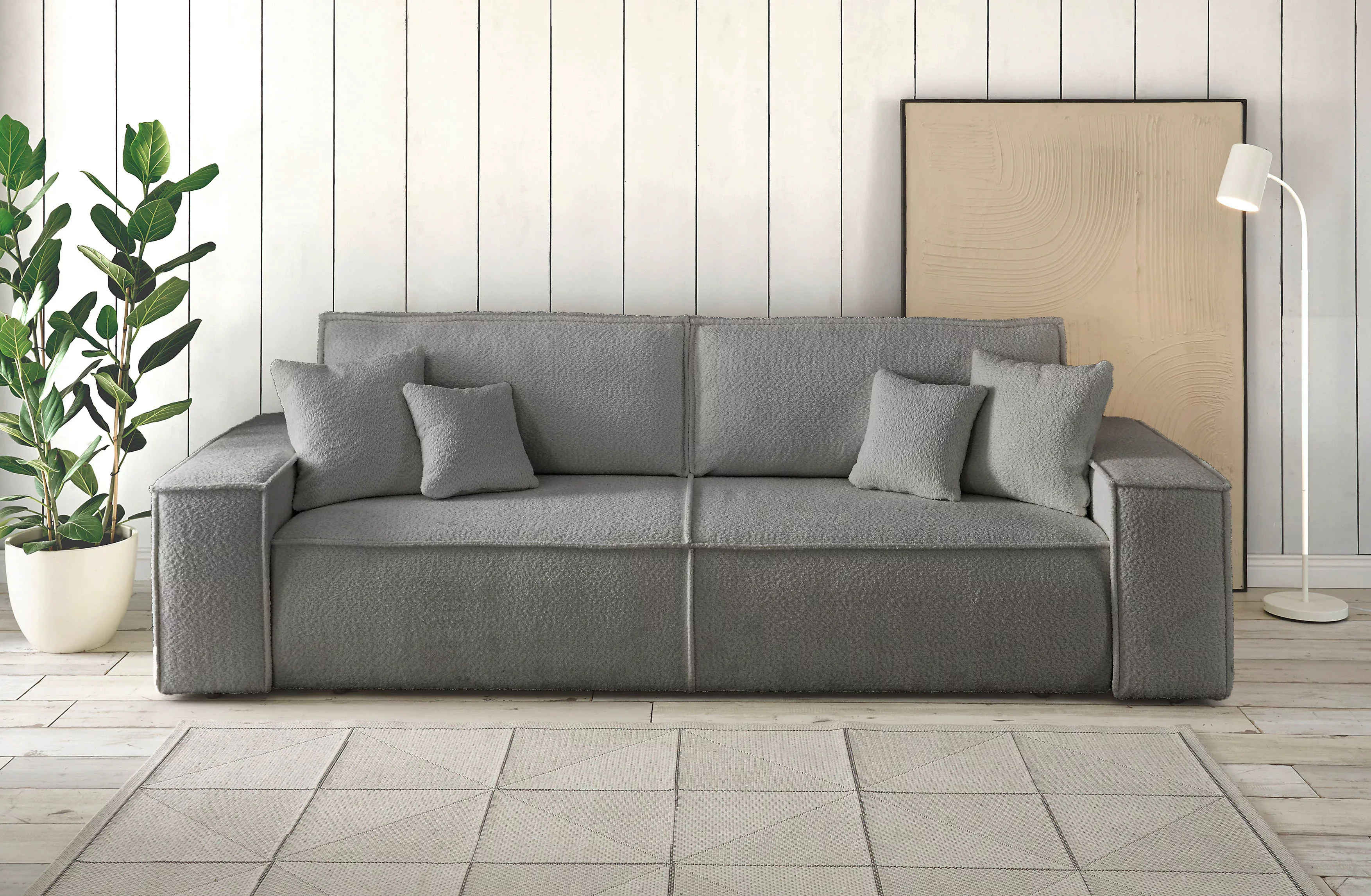 andas 3-Sitzer "FINNLEY Schlafsofa 257 cm, Schlaffunktion mit Bettkasten (2 günstig online kaufen