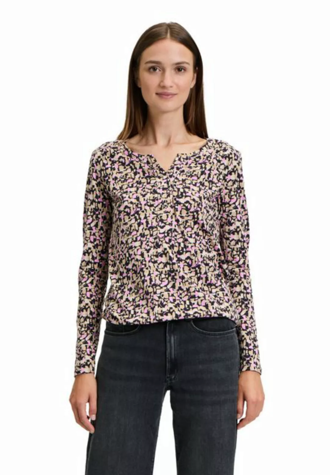 Betty&Co Kurzarmshirt Betty & Co Casual-Shirt mit Gummizug (1-tlg) Druck günstig online kaufen