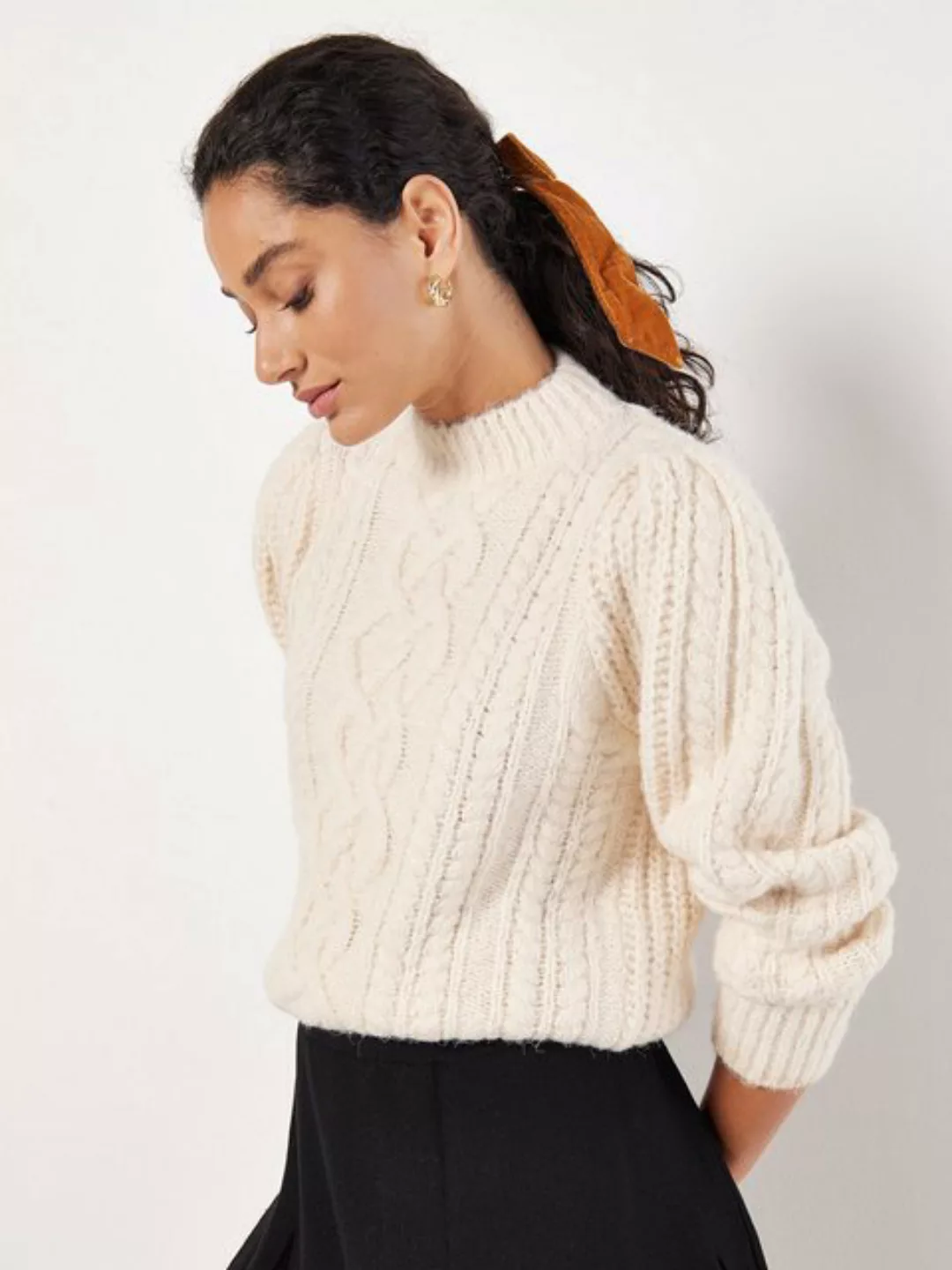 Apricot Strickpullover Zopfstrick Pullover, im Strukturmix günstig online kaufen