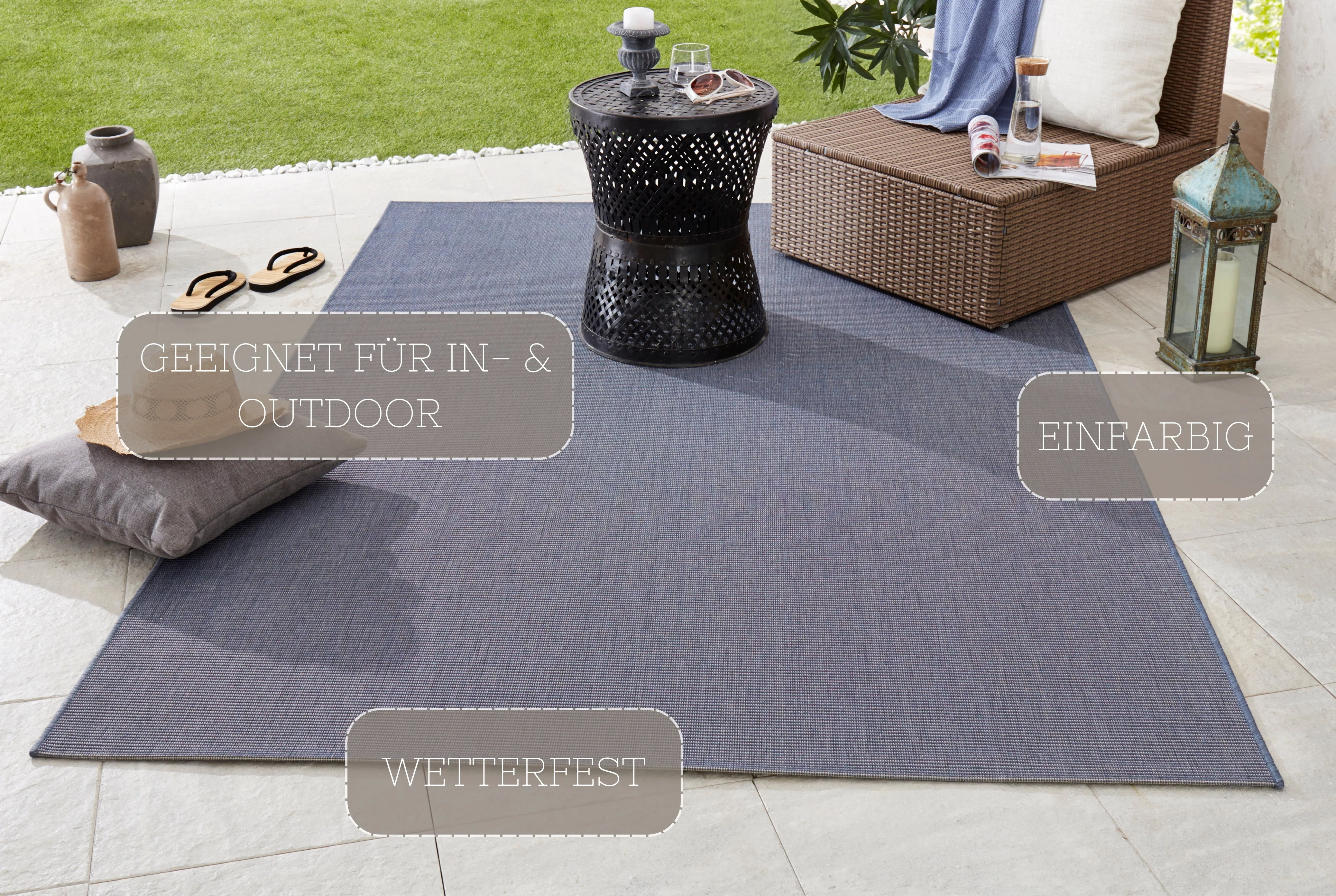 NORTHRUGS Teppich »Match«, rechteckig, 8 mm Höhe, In-& Outdoor, Kurzflor, L günstig online kaufen