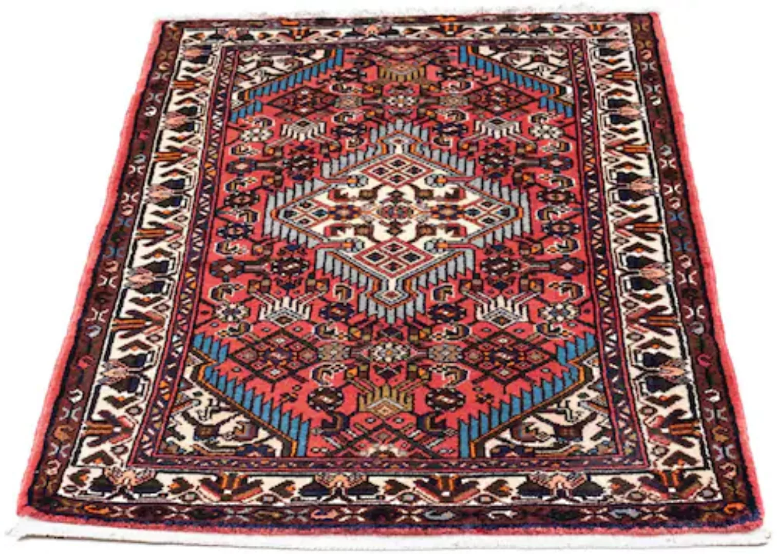 morgenland Wollteppich »Hosseinabad Medaillon Rosso 133 x 80 cm«, rechtecki günstig online kaufen