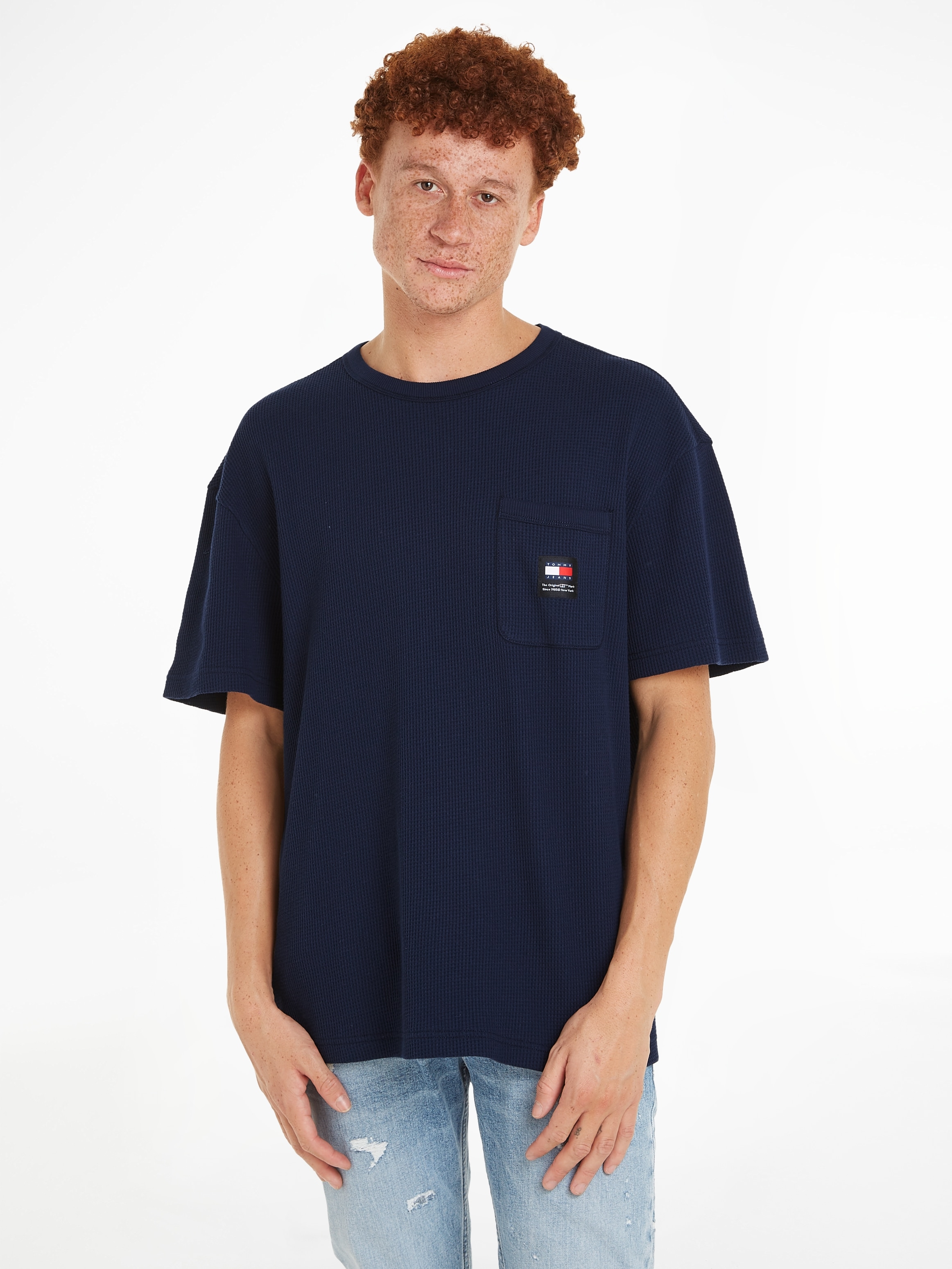 Tommy Jeans T-Shirt "TJM REG WAFFLE POCKET TEE", mit Brusttasche günstig online kaufen