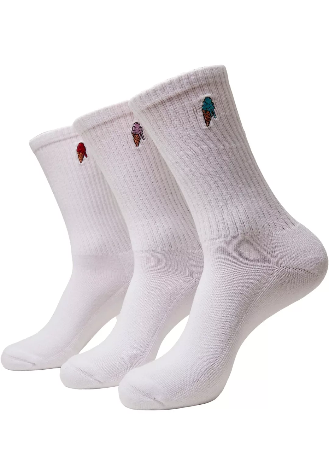 MisterTee Basicsocken "MisterTee Unisex Ice Cream Socks 3-Pack", (1 Paar) günstig online kaufen