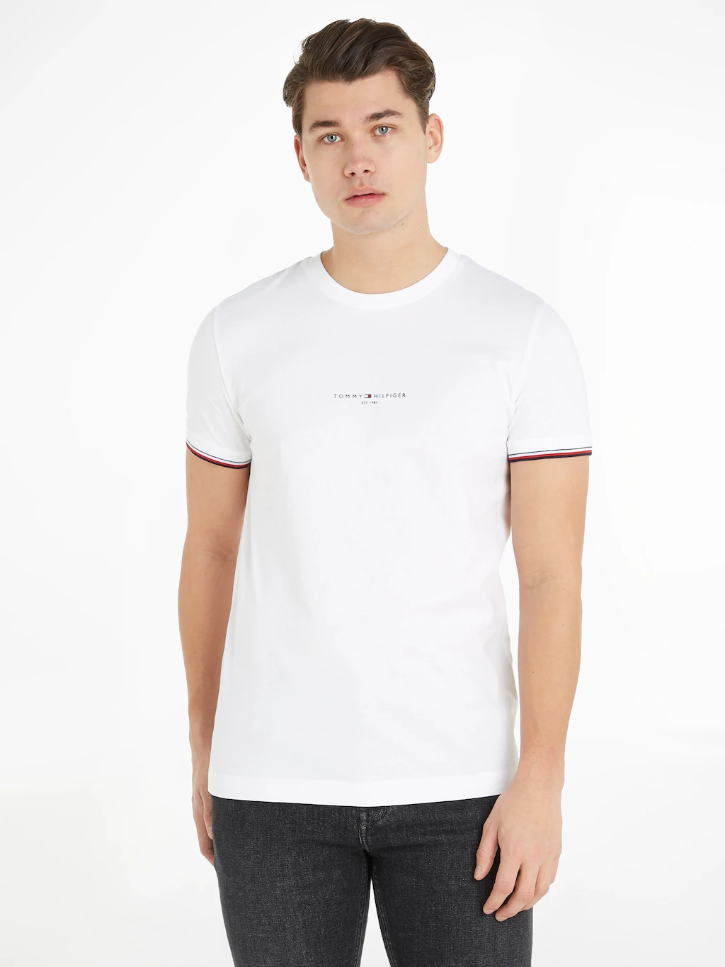 Tommy Hilfiger T-Shirt TOMMY LOGO TIPPED TEE günstig online kaufen