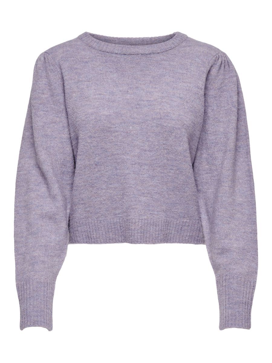 ONLY Einfarbiger Strickpullover Damen Violett günstig online kaufen