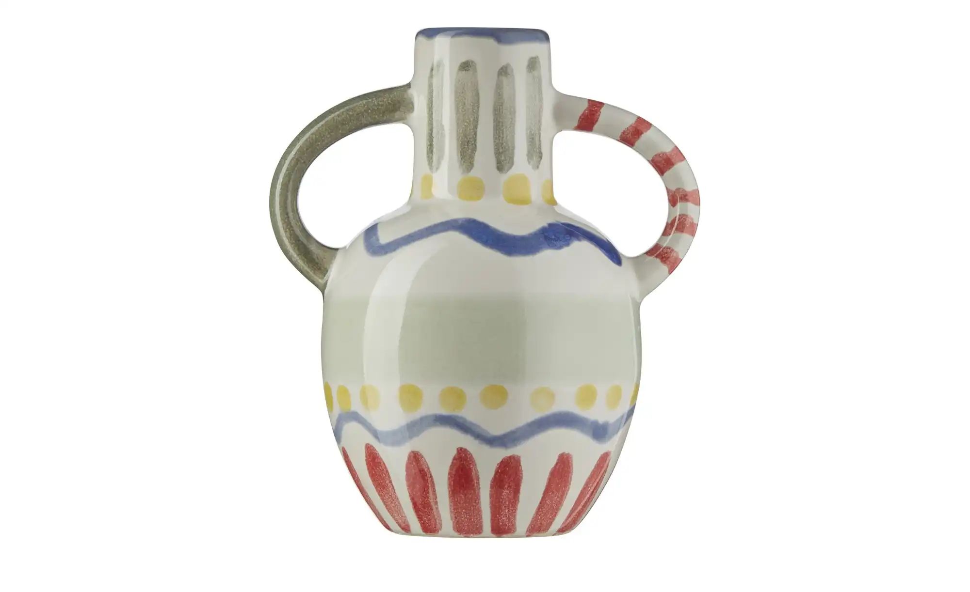 HOME STORY Vase ¦ mehrfarbig ¦ Steingut ¦ Maße (cm): B: 9,5 H: 15 Accessoir günstig online kaufen