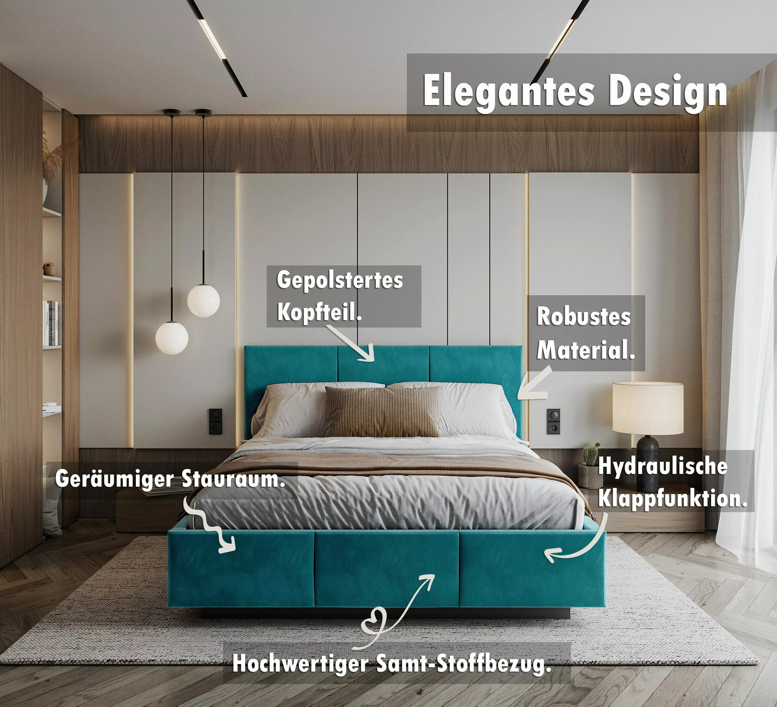FDM Polsterbett 90x200, 120x200, 140x200, 160x200, günstig online kaufen