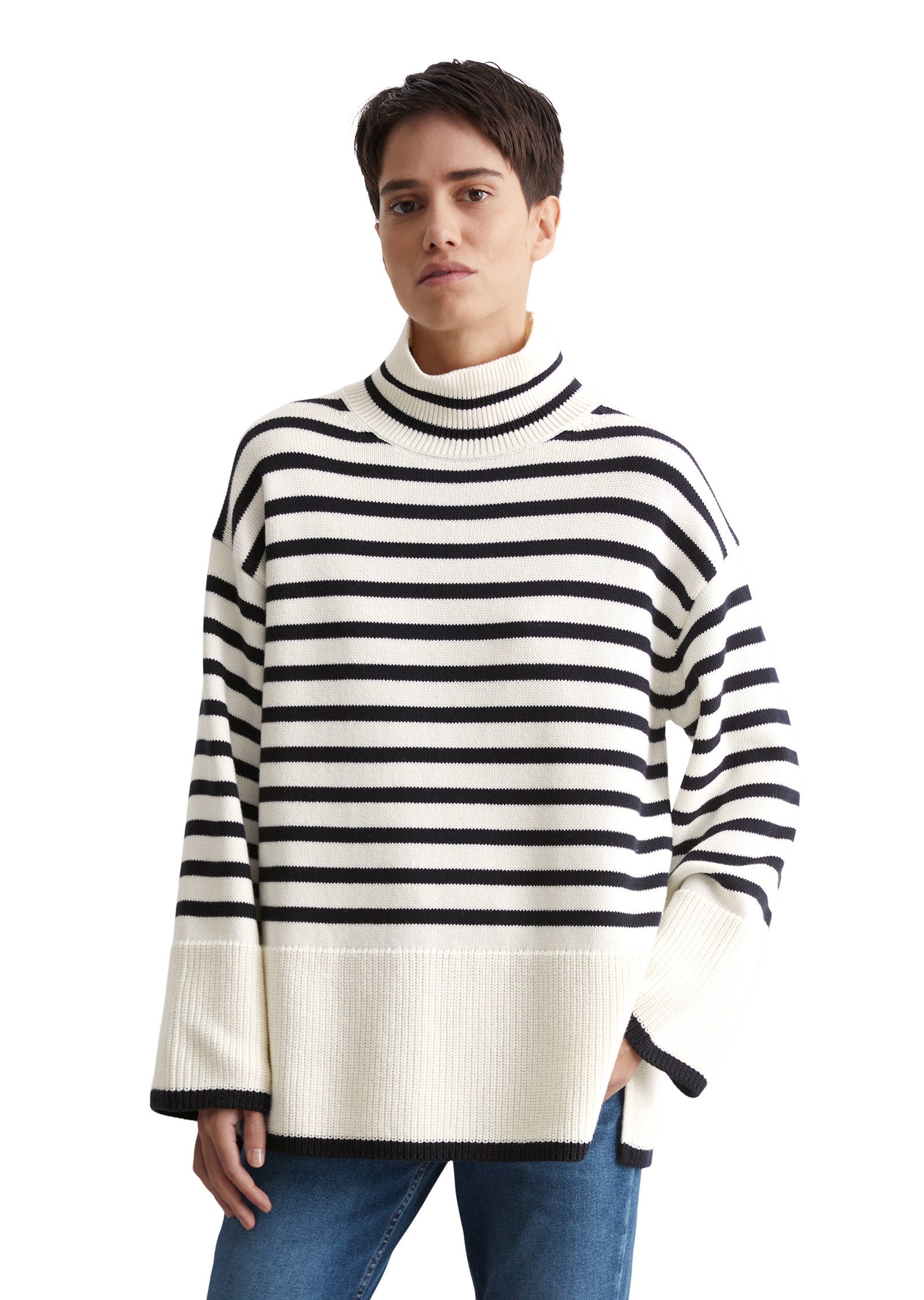 Marc O'Polo Strickpullover mit Streifen-Dessin günstig online kaufen