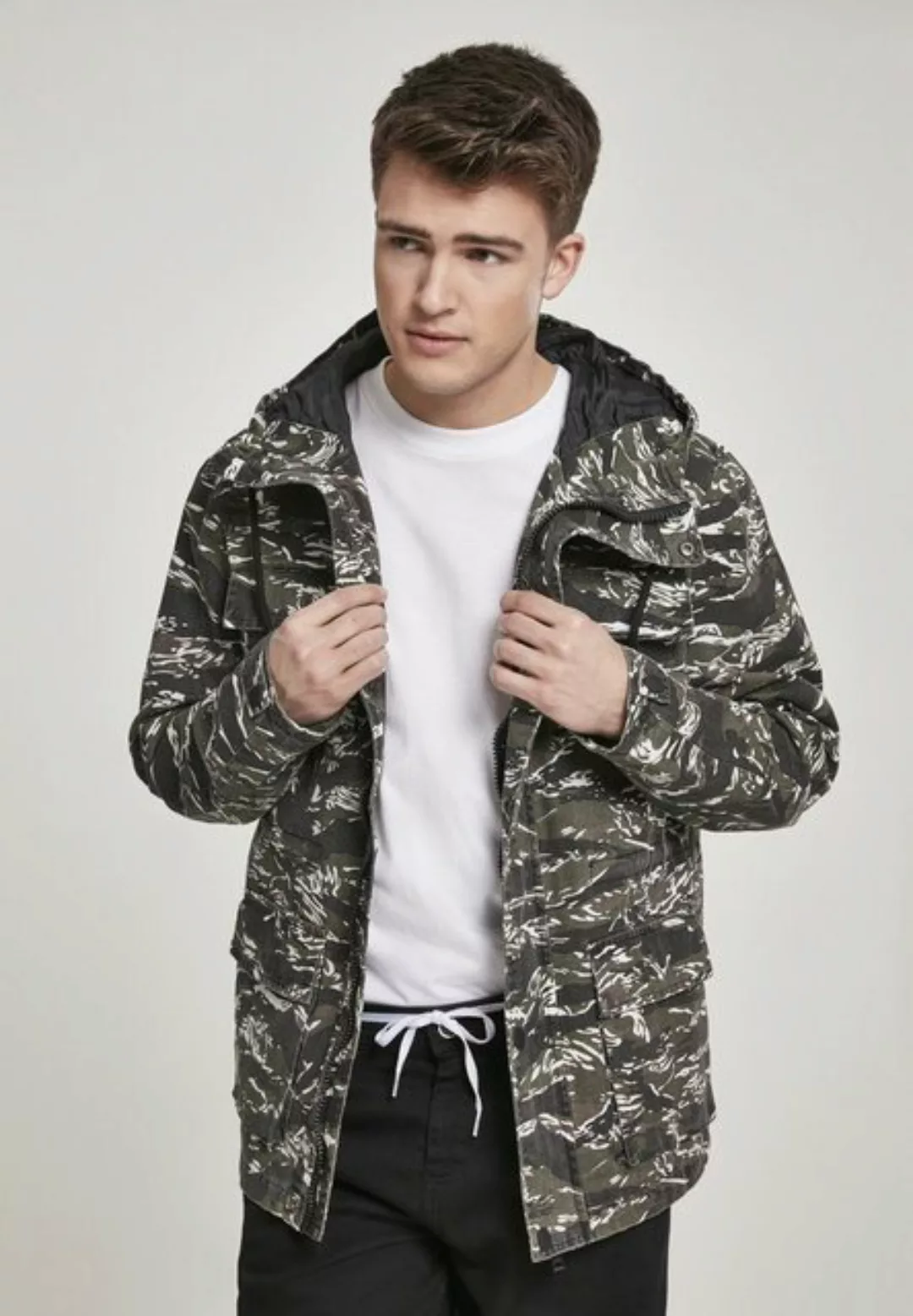 URBAN CLASSICS Allwetterjacke "Urban Classics Herren Tiger Camo Cotton Jack günstig online kaufen