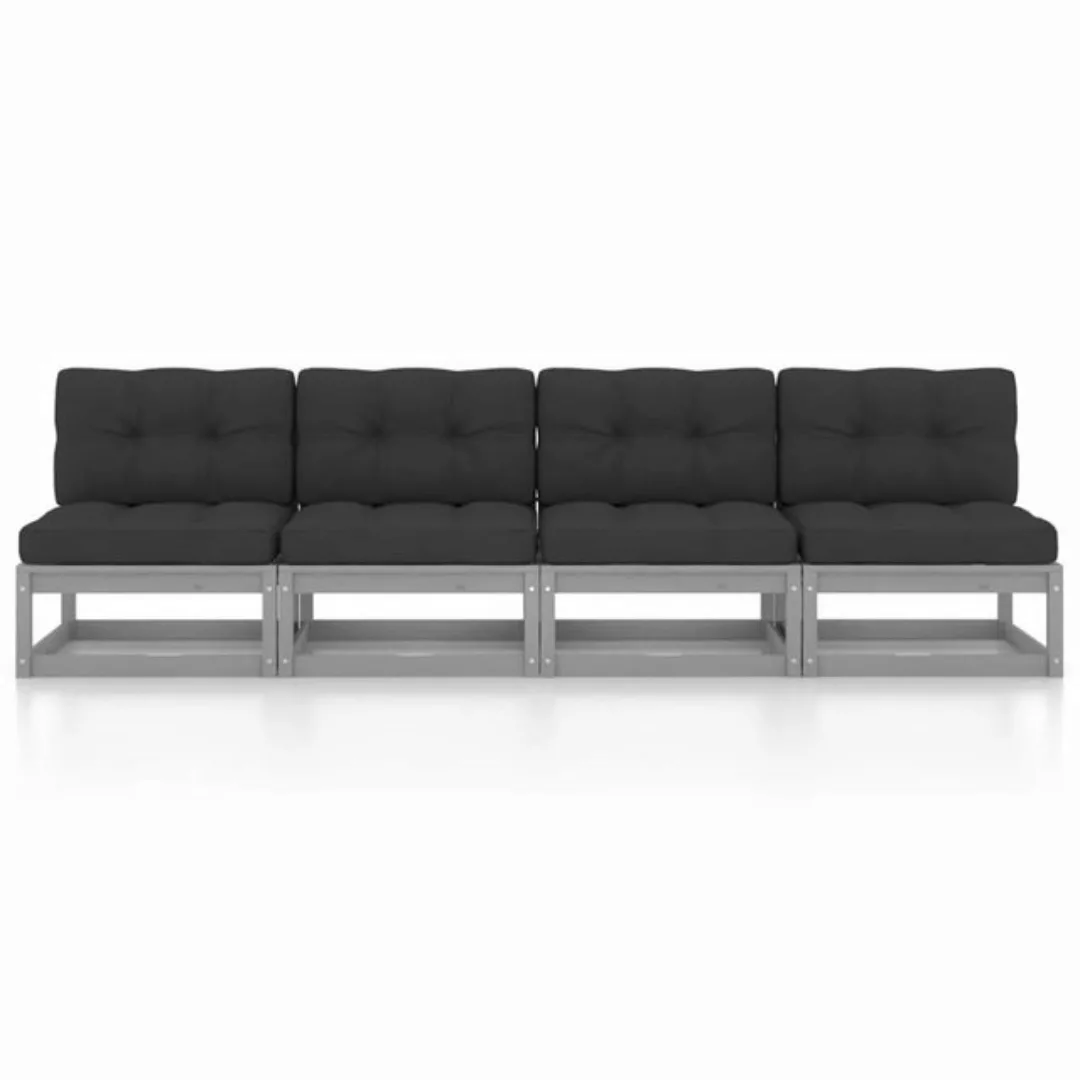 4-sitzer-gartensofa Mit Kissen Kiefer Massivholz günstig online kaufen