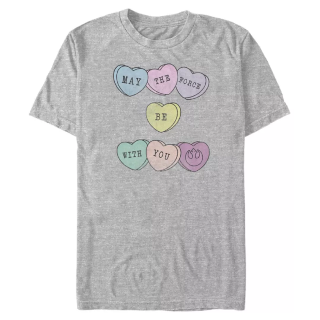 Star Wars - Text Force Hearts - Valentinstag - Männer T-Shirt günstig online kaufen