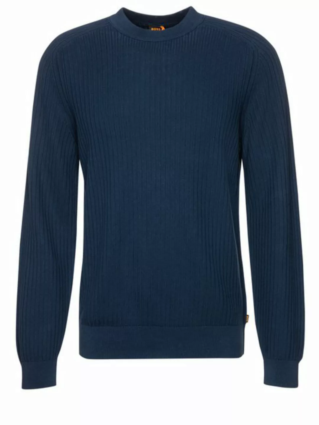 BOSS ORANGE Strickpullover mit breitem Ripp-Muster (1-tlg) günstig online kaufen