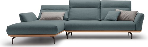 Creation BY ROLF BENZ Ecksofa »CR.460«, Sockel in Eiche, Winkelfüße in Umbr günstig online kaufen
