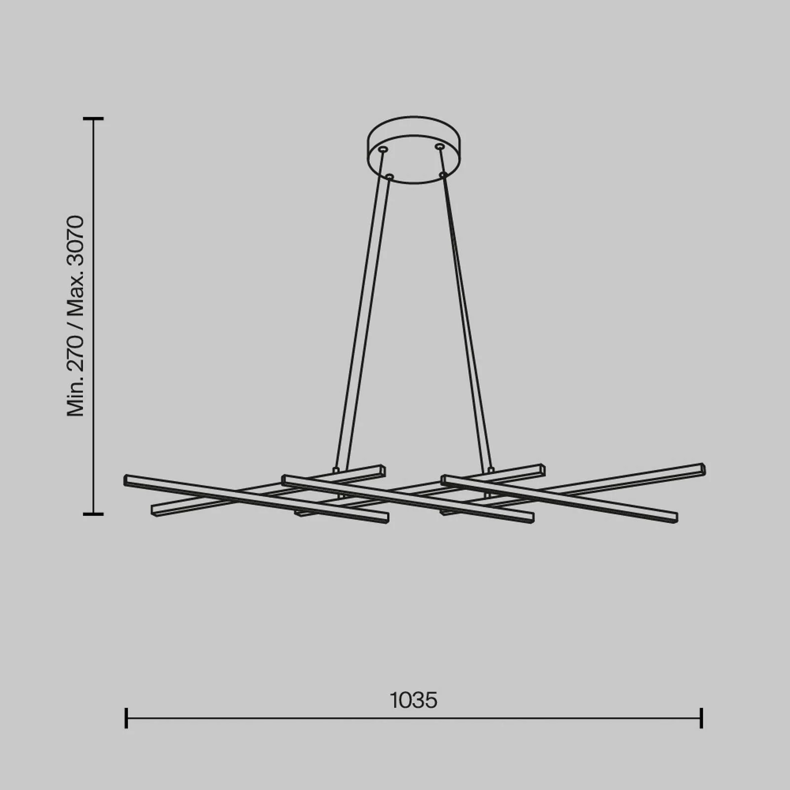 LED Pendelleuchte Halo in Schwarz und Weiß 40W 800lm günstig online kaufen