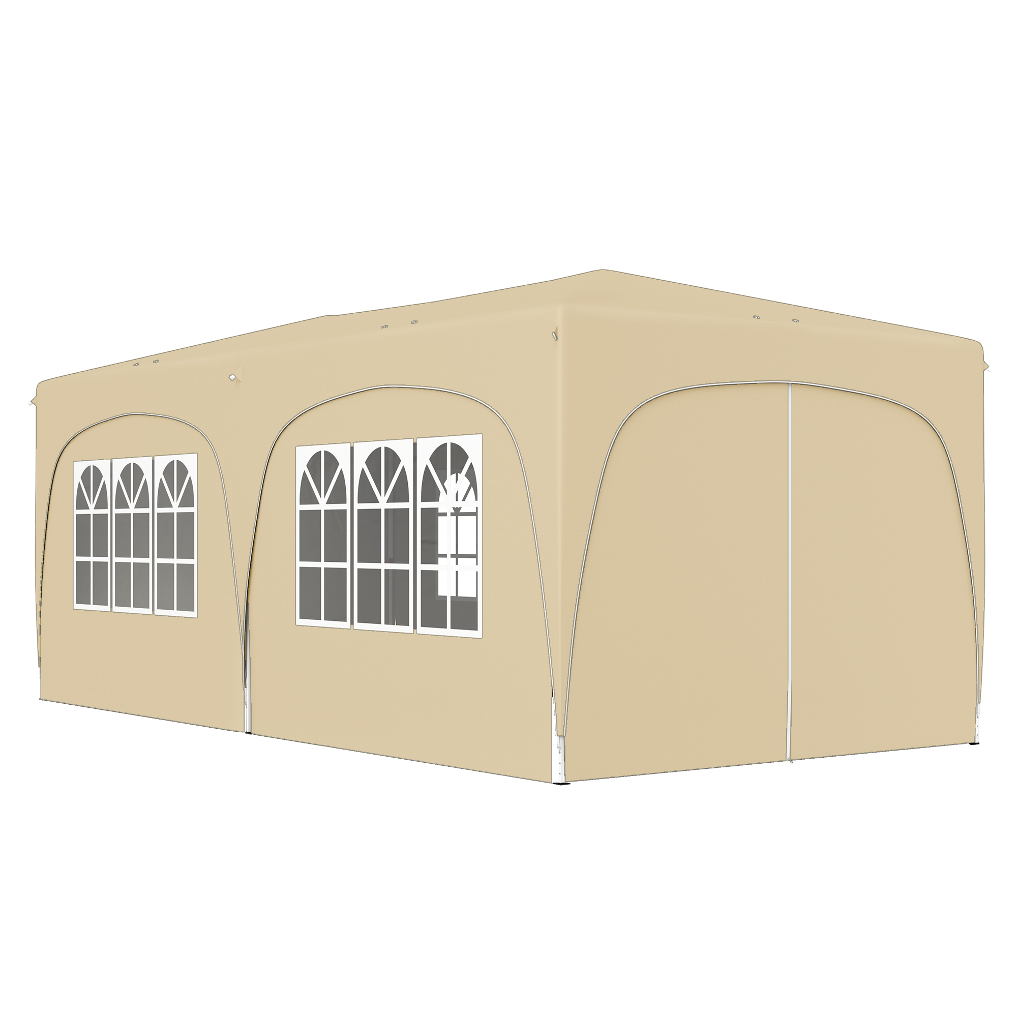 Outsunny Pavillon ca. 3x6m, wasserabweisend Stabil Winterfest Pop-up Faltpa günstig online kaufen