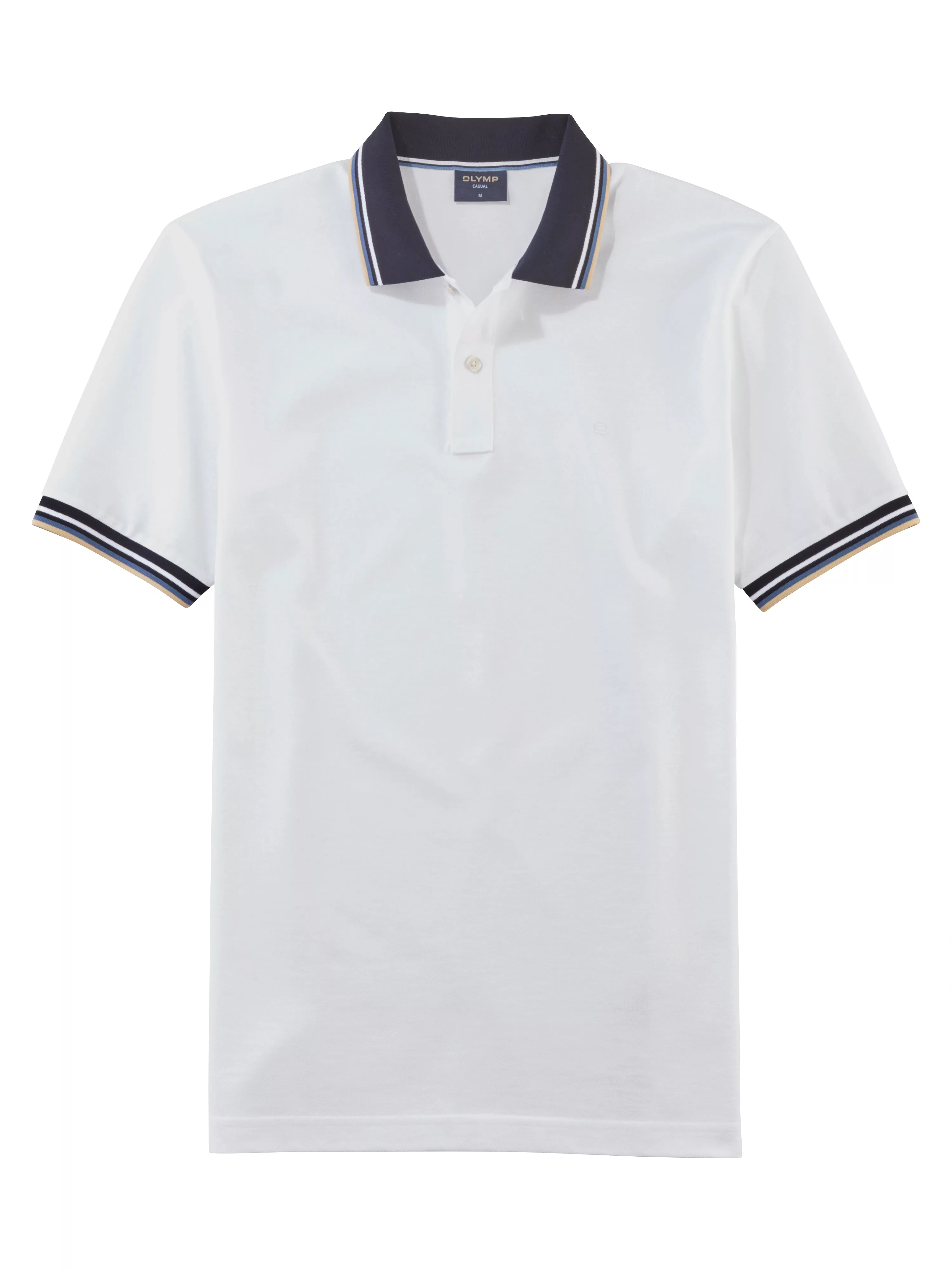 OLYMP Poloshirt Casual farbliche Kontrast-Details günstig online kaufen
