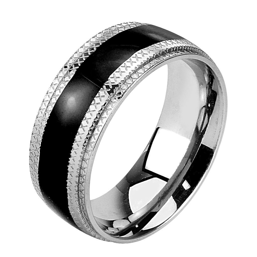 Taffstyle Fingerring Freundschaftring Silber Tribal Schwarz günstig online kaufen