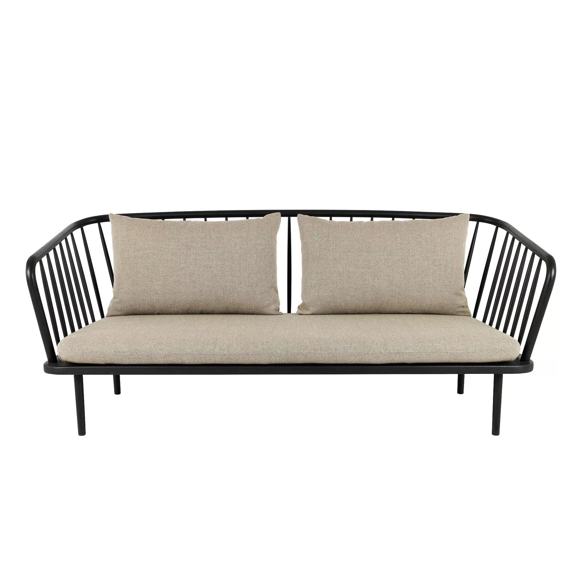 Mater - Mollis 2-Sitzer Sofa - schwarz/Bezug Stoff Kvadrat Re-Wool/BxHxT 20 günstig online kaufen