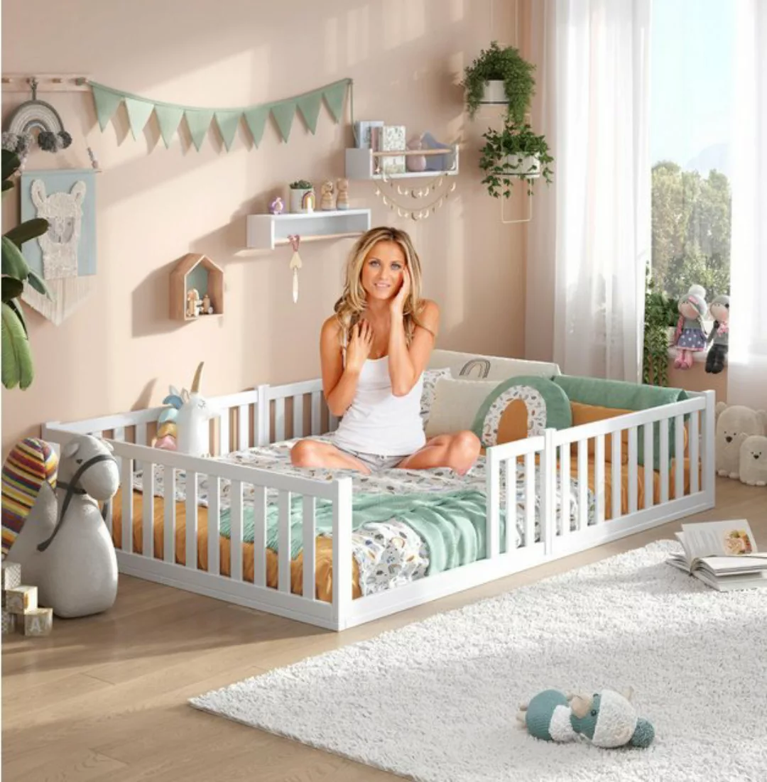 Alavya Home® Einzelbett Bodenbett TITAN aus BUCHE FSC® zertifizert, bodenti günstig online kaufen