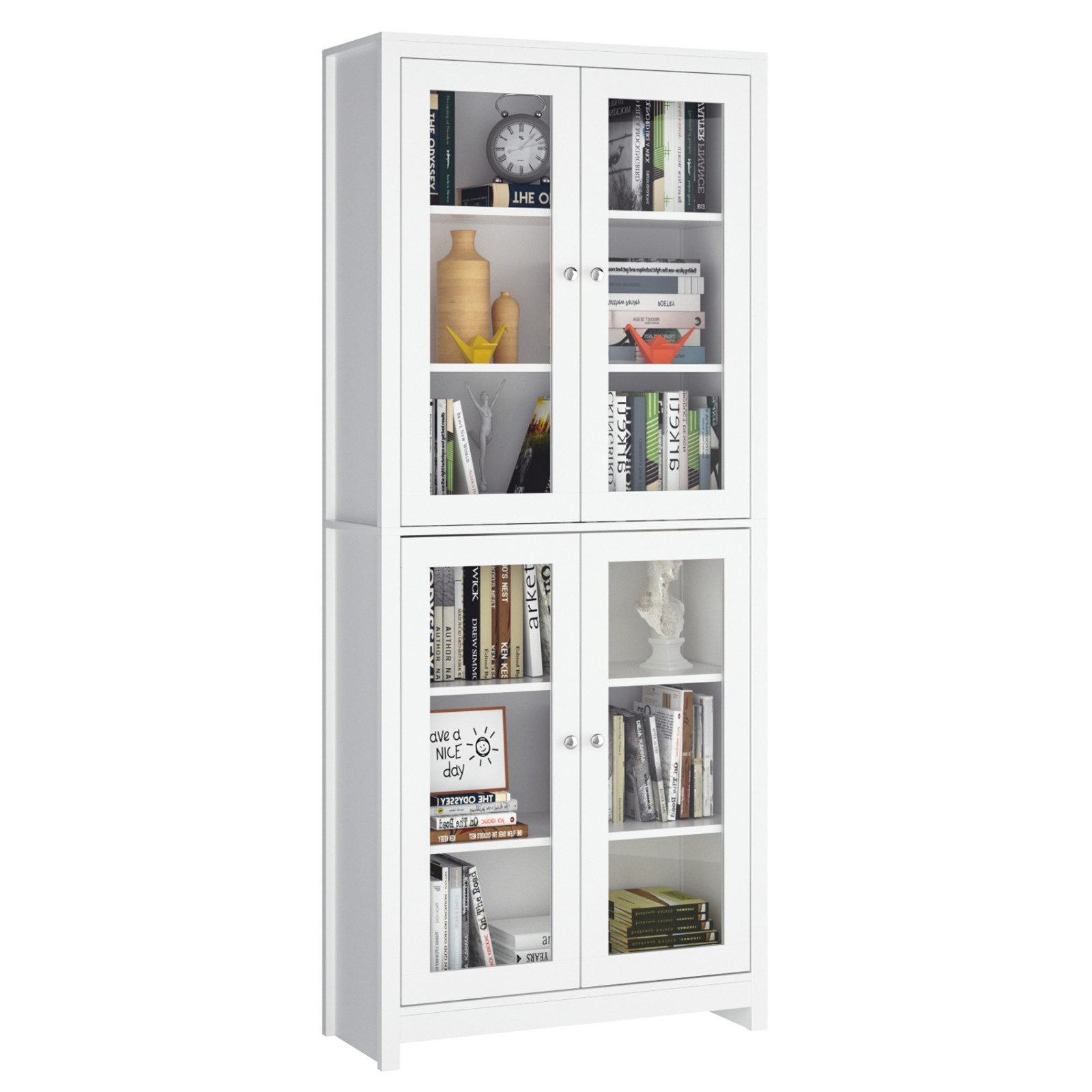 Homfa Vitrine Vitrinenschrank, Bücherschrank, 190 cm günstig online kaufen