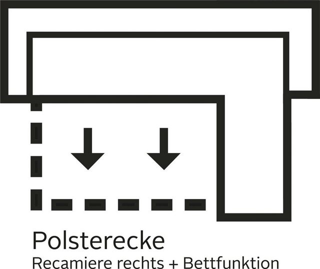 Home affaire Ecksofa Alberto L-Form, mit Kopfteilverstellung, wahlweise mit günstig online kaufen