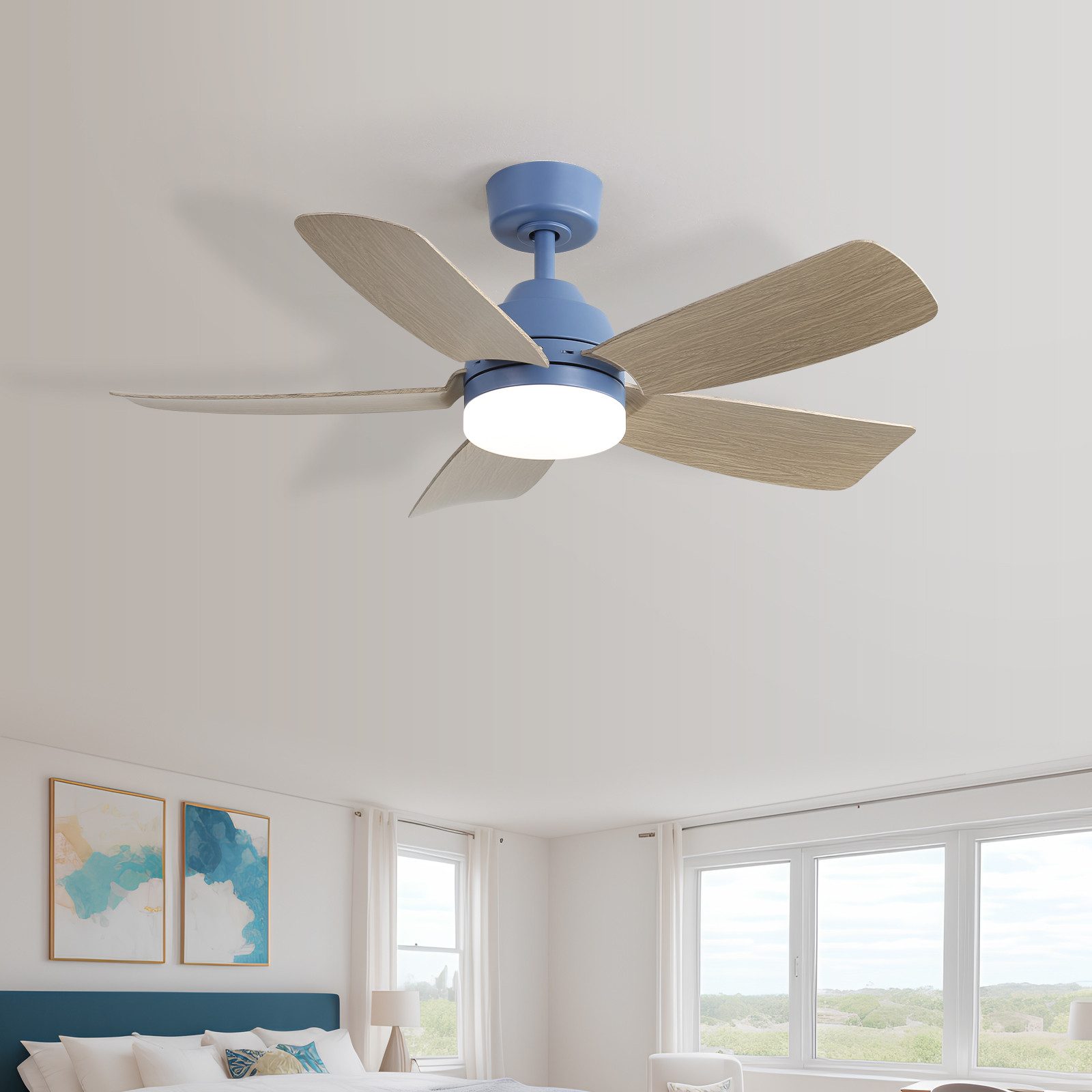 Sofucor Deckenventilator Schlafzimmer Deckenventilatoren mit Beleuchtung günstig online kaufen