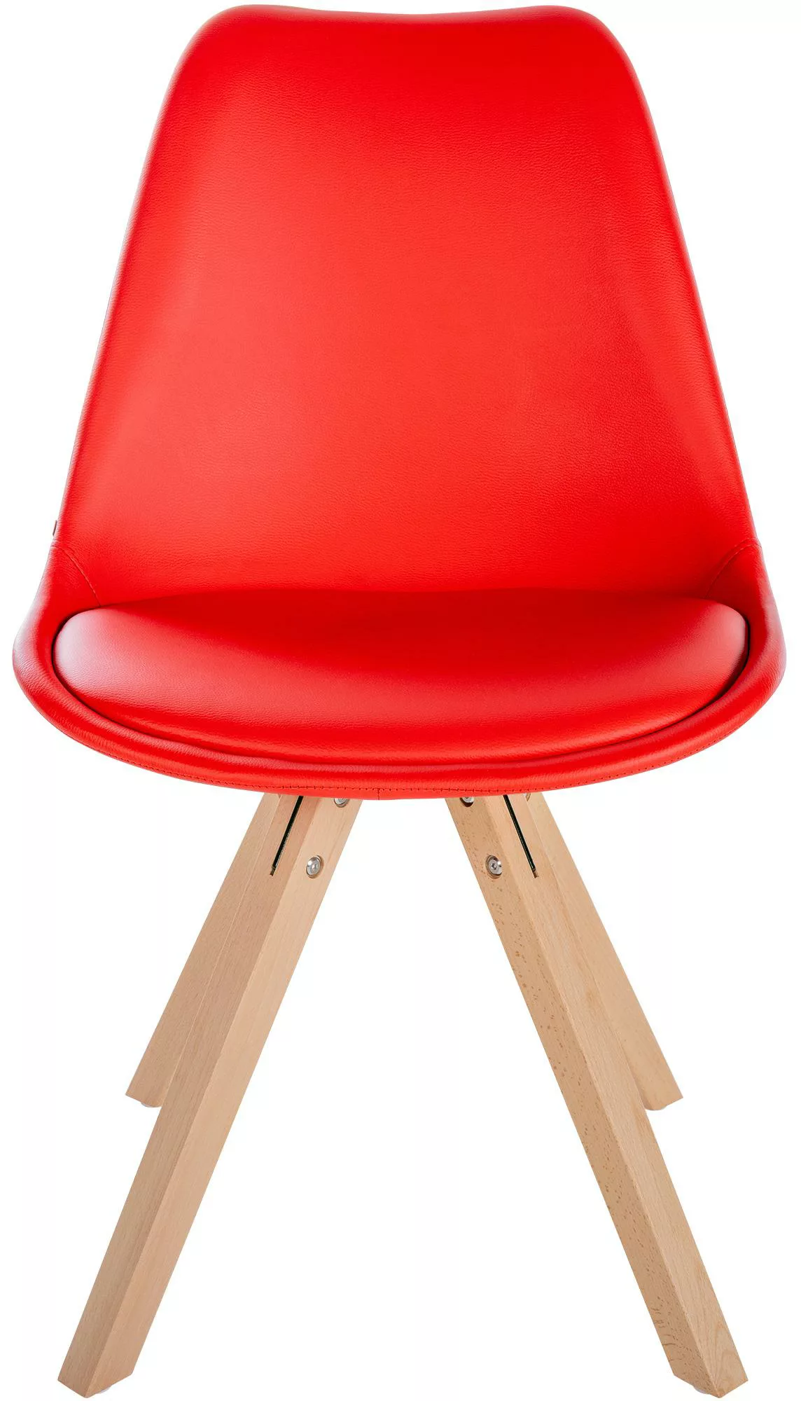 Stuhl Sofia Kunstleder Square Rot günstig online kaufen