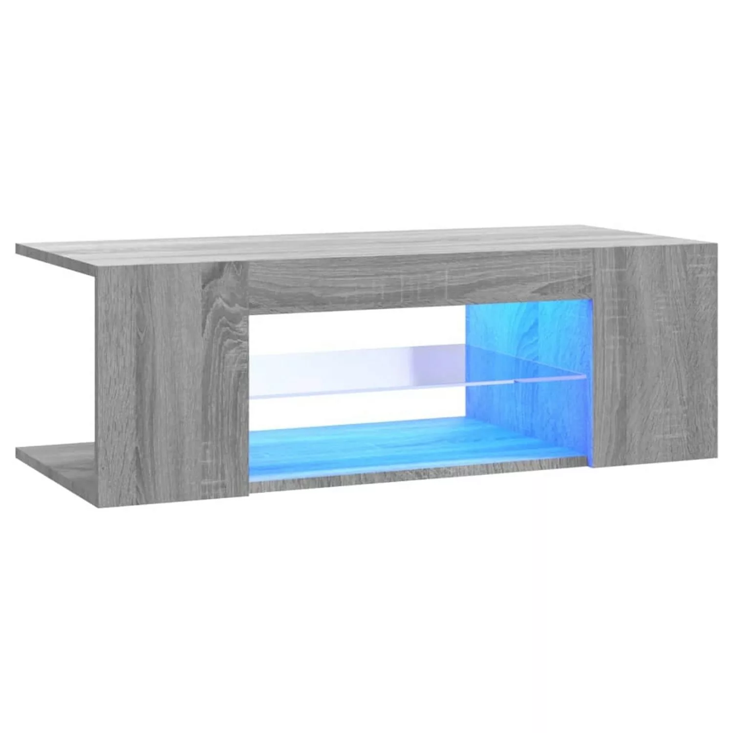 Vidaxl Tv-schrank Mit Led-leuchten Grau Sonoma 90x39x30 Cm günstig online kaufen