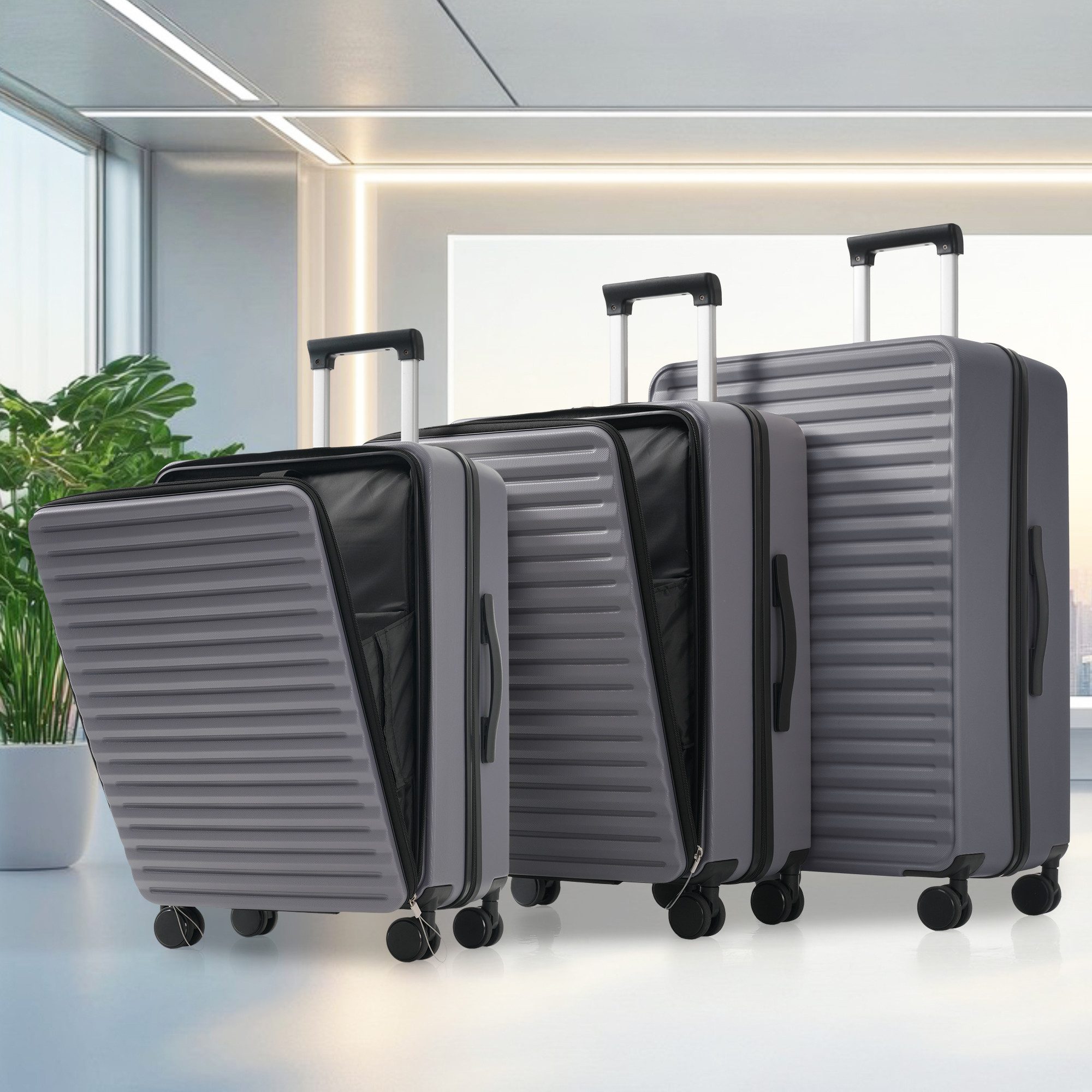 OKWISH Hartschalen-Trolley Dreiteiliges Gepäckset, M (20 günstig online kaufen