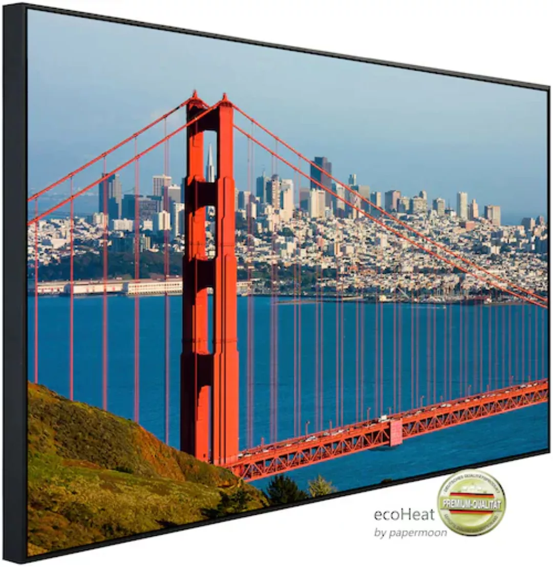 Papermoon Infrarotheizung »Golden Gate Bridge«, sehr angenehme Strahlungswä günstig online kaufen