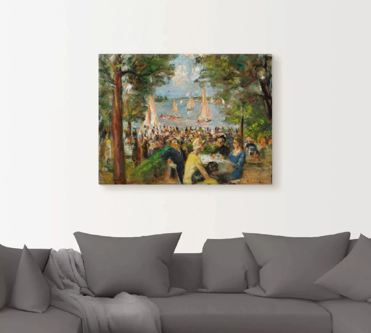 Artland Leinwandbild "Gartenlokal an der Havel. 1934", Gruppen & Familien, günstig online kaufen