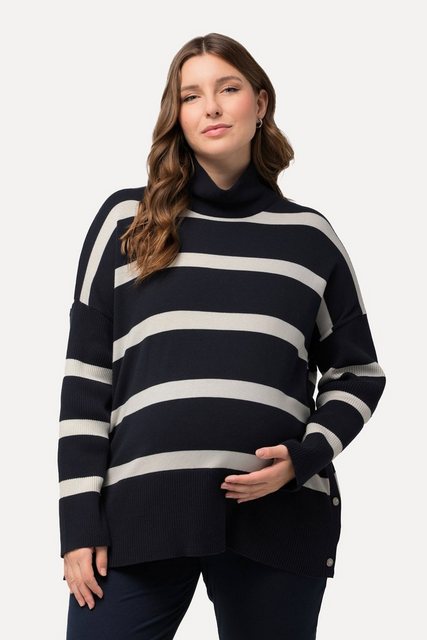 Ulla Popken Strickpullover Bellieva Pullover oversized Stehkragen Langarm S günstig online kaufen