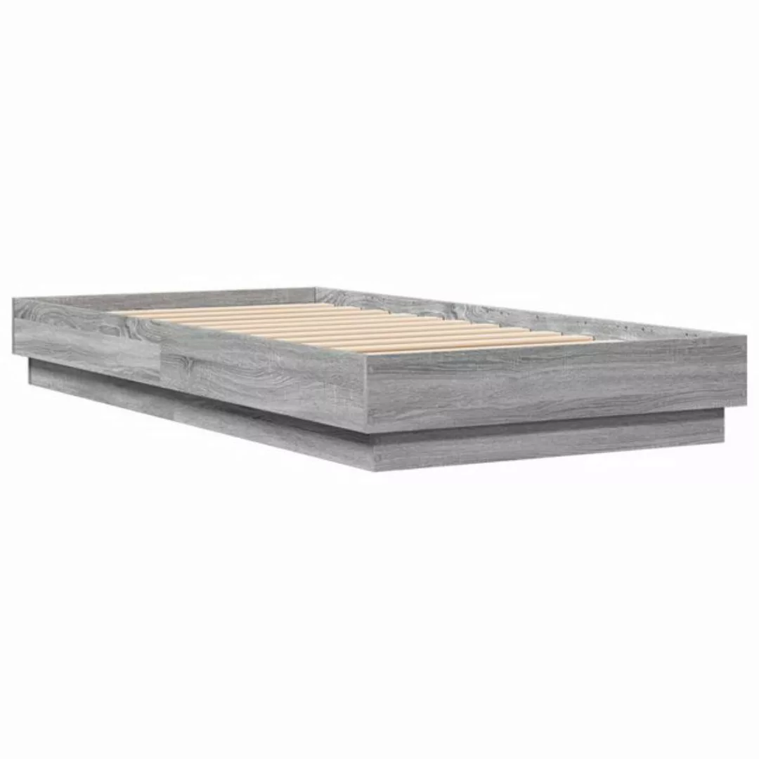 vidaXL Bett Bettgestell Grau Sonoma 75x190 cm Holzwerkstoff günstig online kaufen