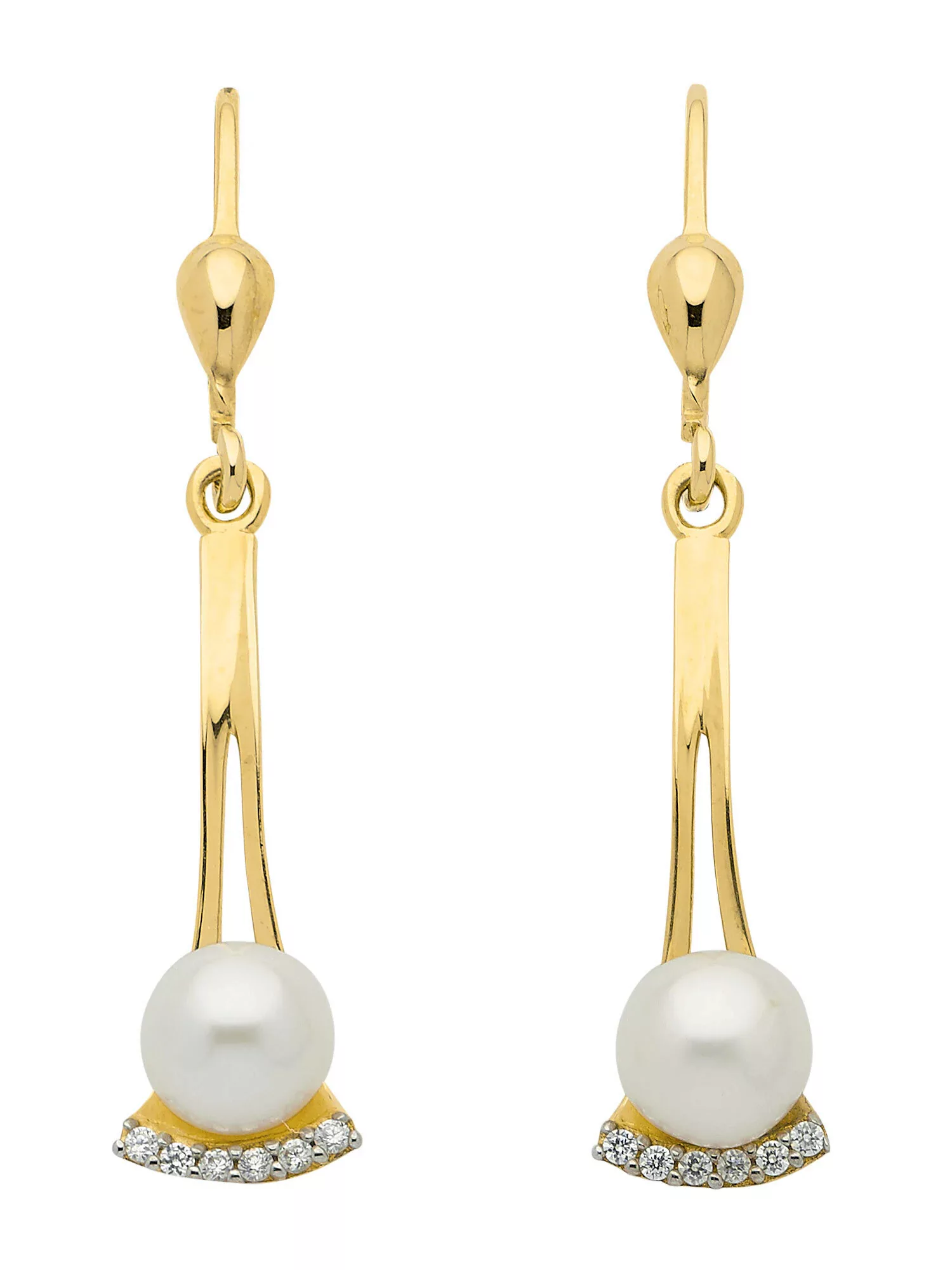 Adelia´s Paar Ohrhänger "333 Gold Ohrringe Ohrhänger", mit Zirkonia Goldsch günstig online kaufen