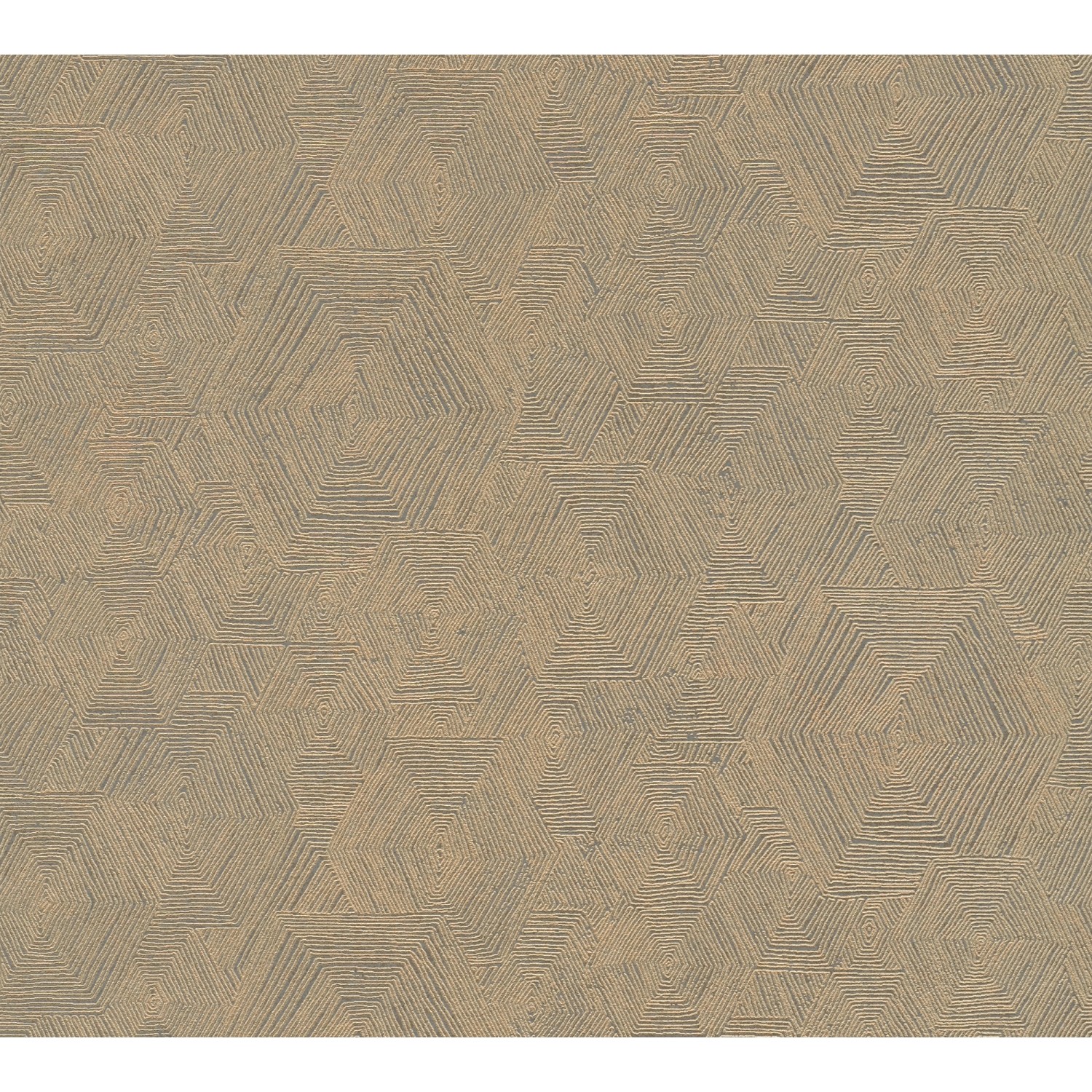 Bricoflor Geometrische Tapete Grün Gold Ethno Vliestapete mit Metallic Effe günstig online kaufen