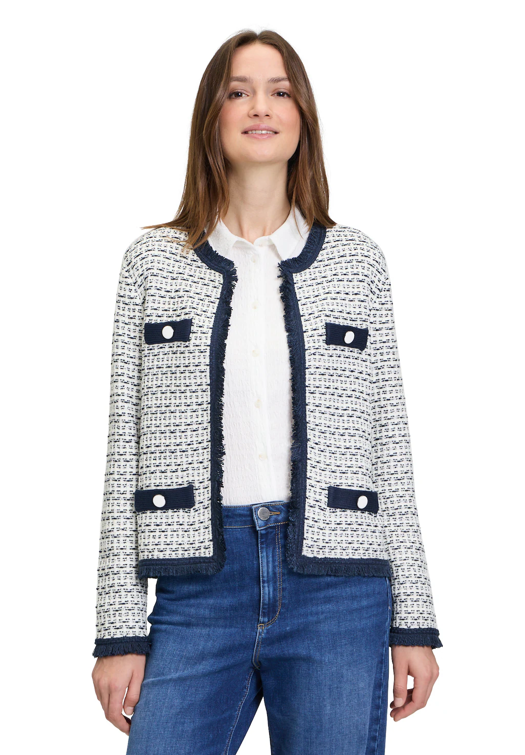 Betty&Co Strickjacke "Betty & Co Strick-Cardigan mit Rundhalsausschnitt", S günstig online kaufen