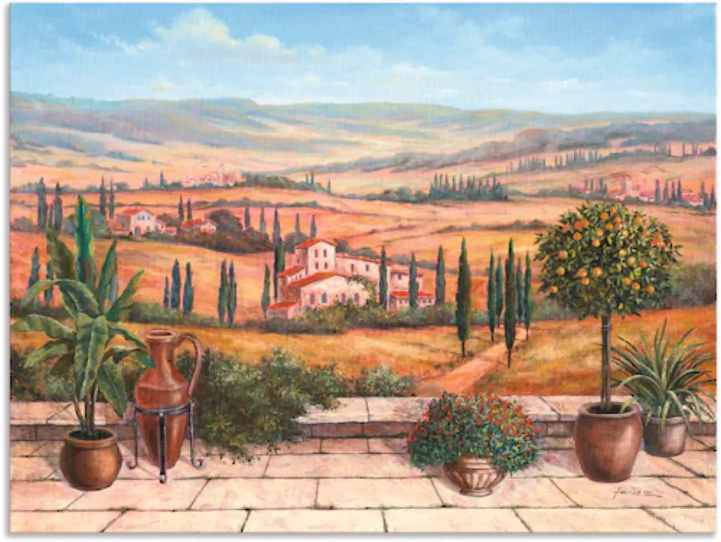 Artland Wandbild »Terrasse«, Europa, (1 St.), als Alubild, Outdoorbild, Lei günstig online kaufen