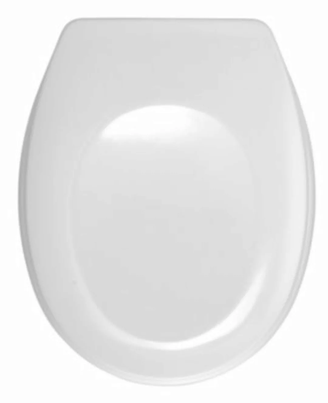 WENKO WC-Sitz Bergamo Weiß, aus antibakteriellem Duroplast silber/weiß günstig online kaufen