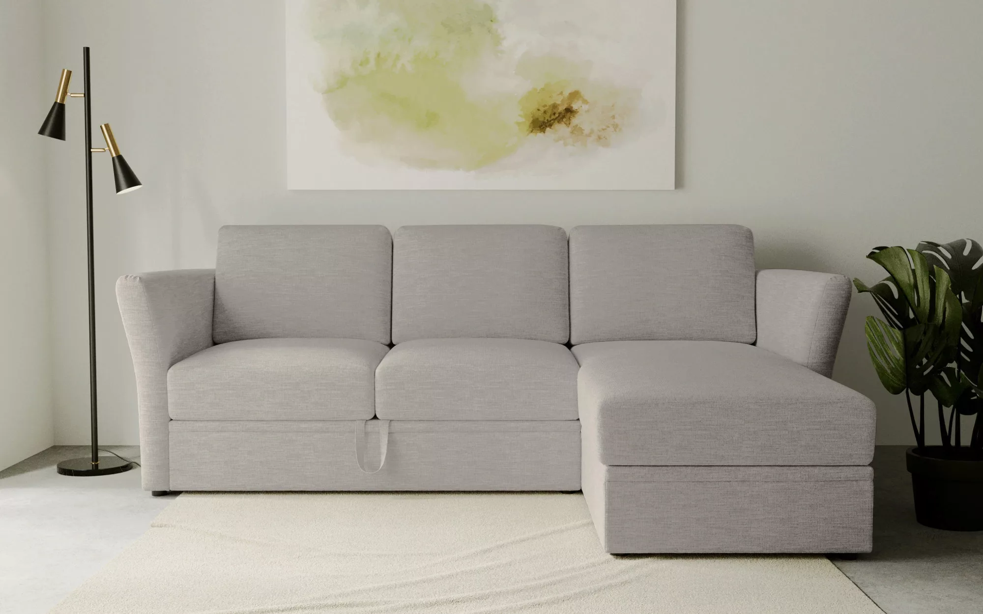 Home affaire Ecksofa "Lavars, L-Form, Schlafsofa", mit Bettfunktion und Sta günstig online kaufen