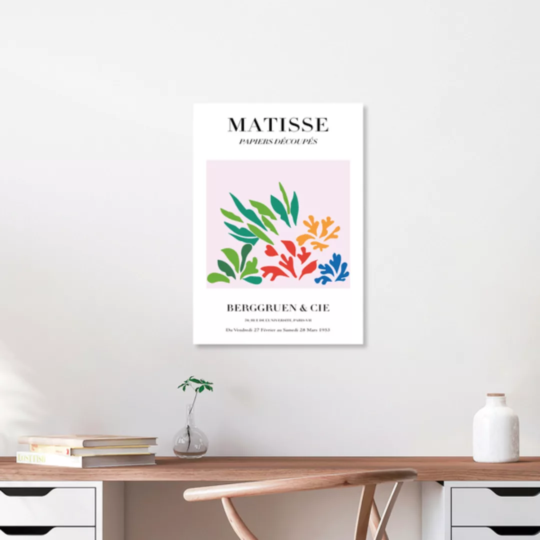 Poster / Leinwandbild - Matisse - Papiers Découpés, Buntes Botanisches Desi günstig online kaufen