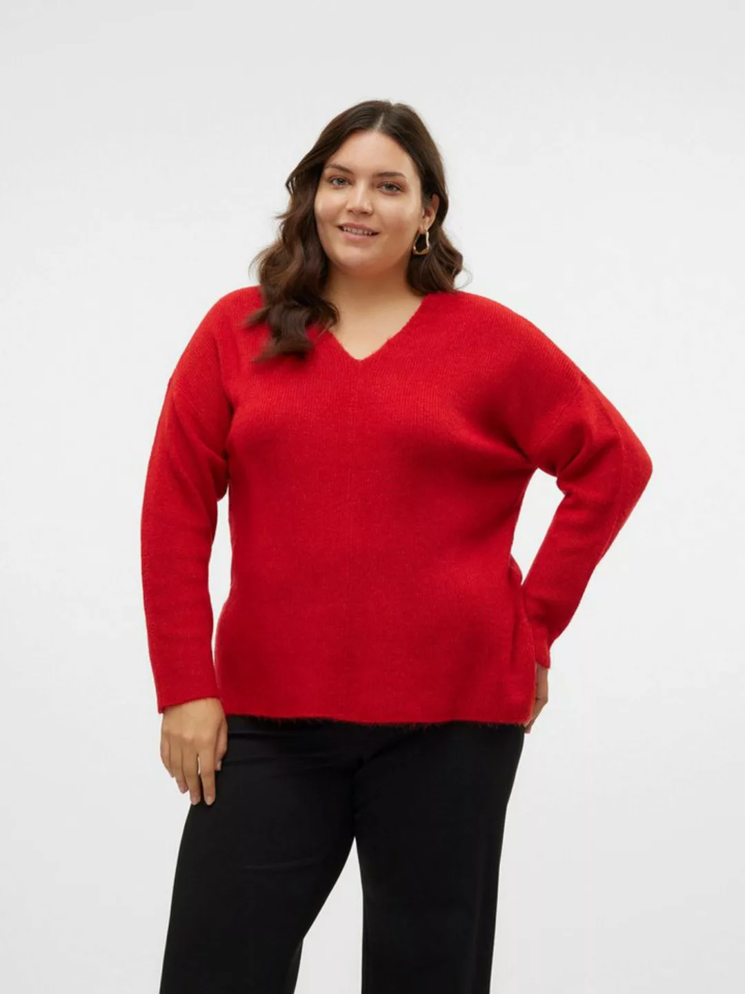 Vero Moda Curve Strickpullover VMLEFILE (1-tlg) Plain/ohne Details günstig online kaufen