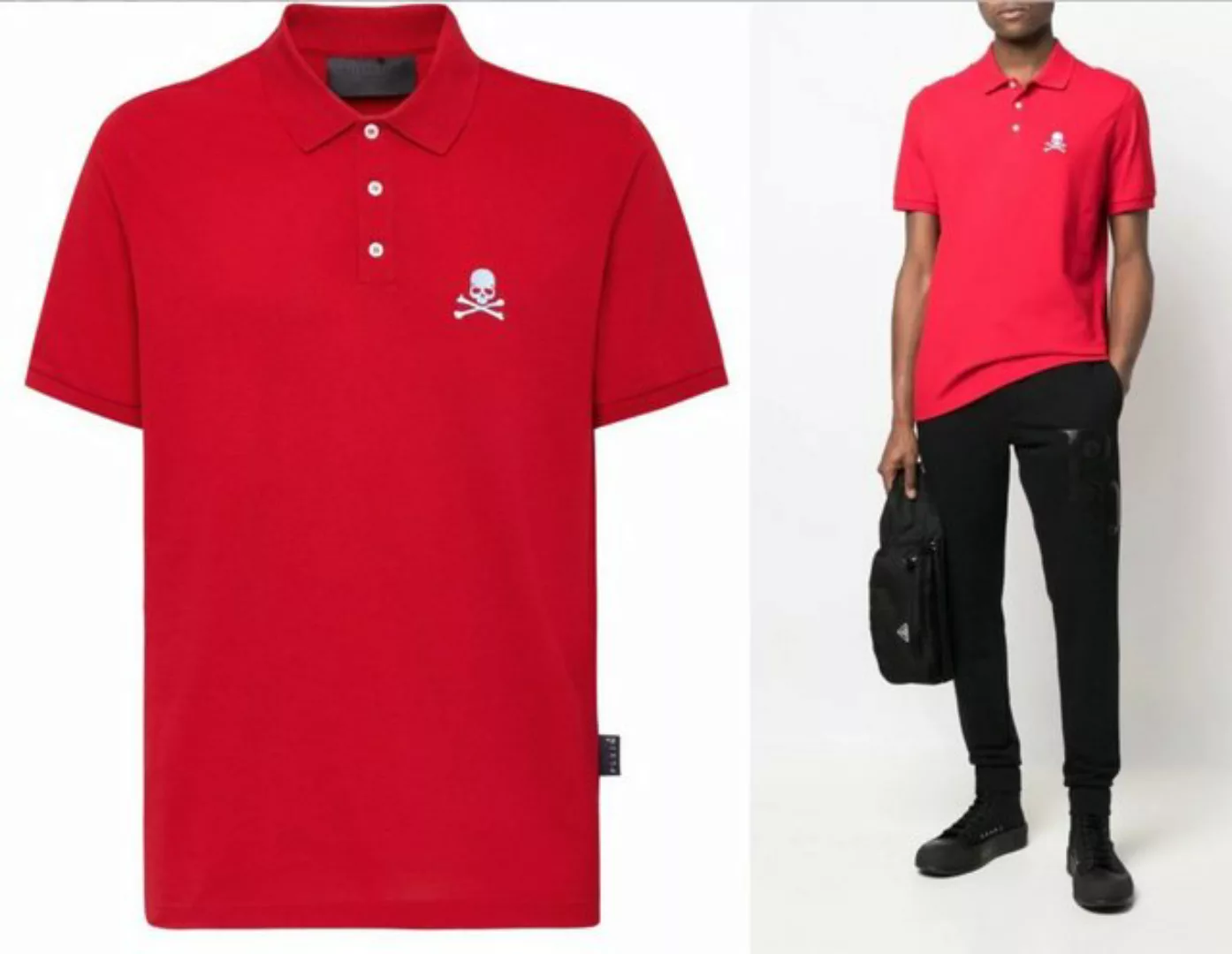 PHILIPP PLEIN Poloshirt PHILIPP PLEIN Polo Shirt Polohemd SS Skull Logo Hem günstig online kaufen