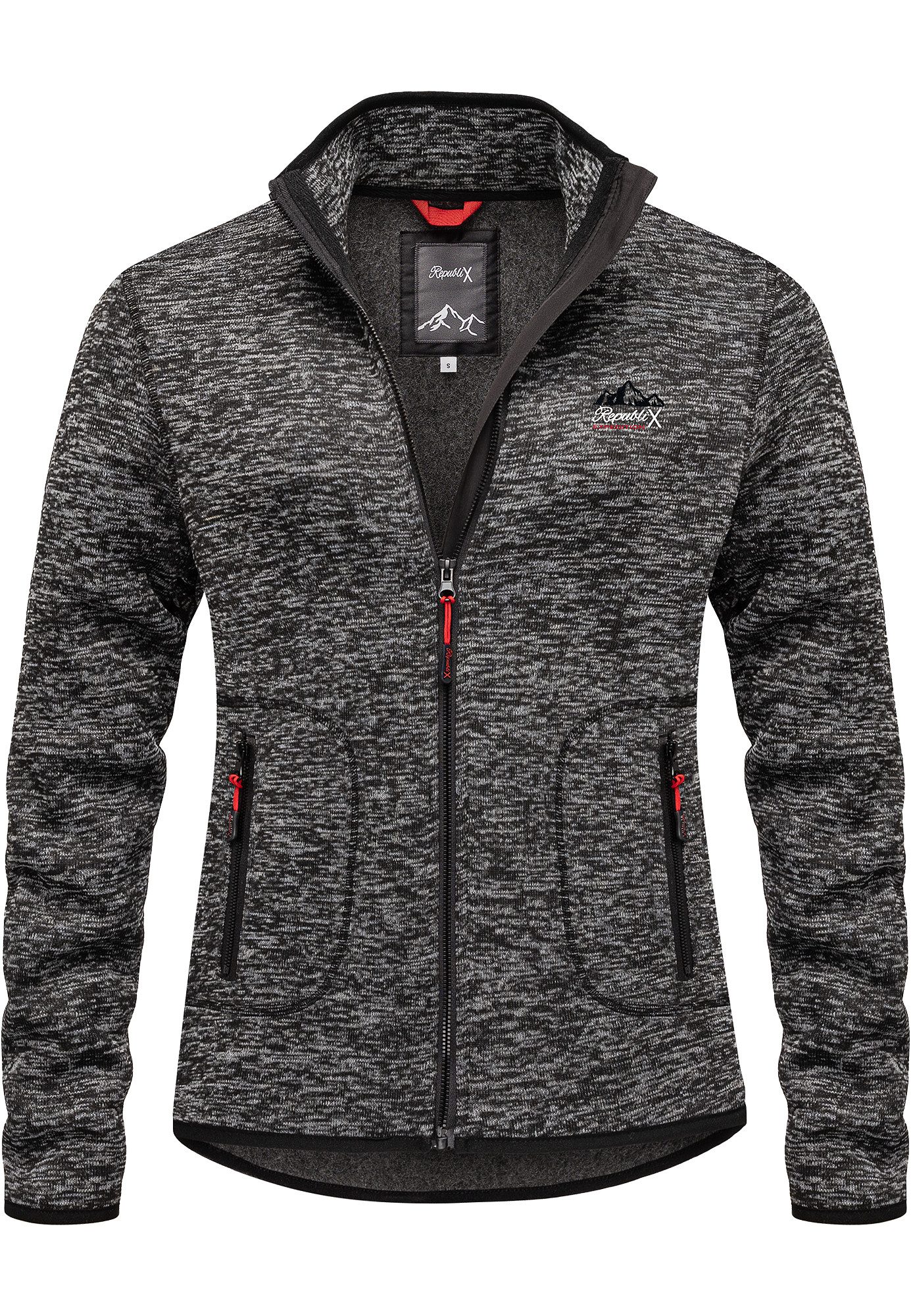 REPUBLIX Fleecepullover JUDIS Damen Strickfleece Sweatjacke günstig online kaufen