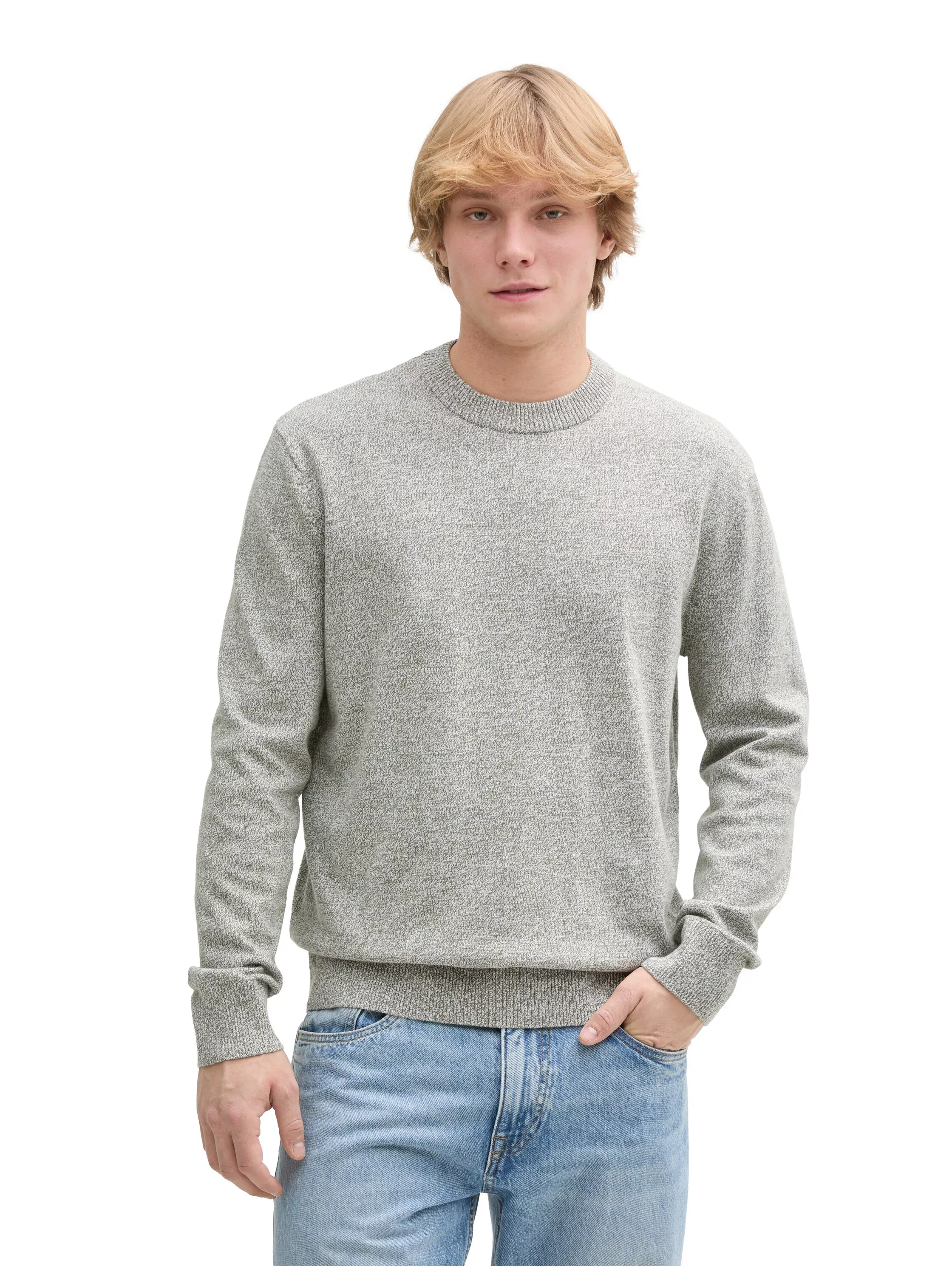 TOM TAILOR Denim Strickpullover, in melierter Optik günstig online kaufen